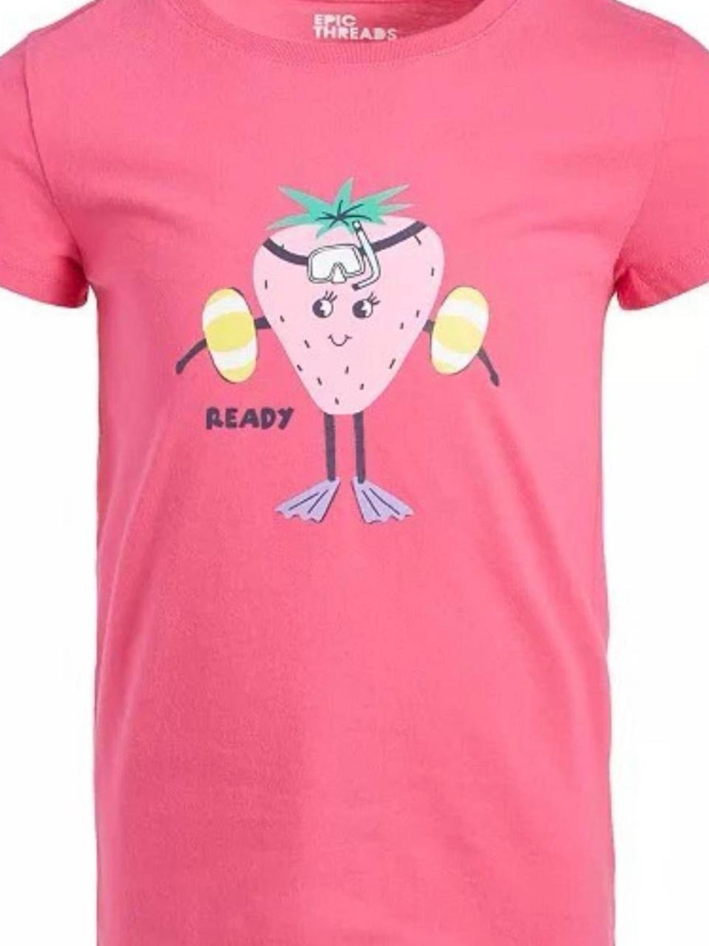 Epic Threads Girls Pink Strawberry Graphic Tee Shirt Size 3T
